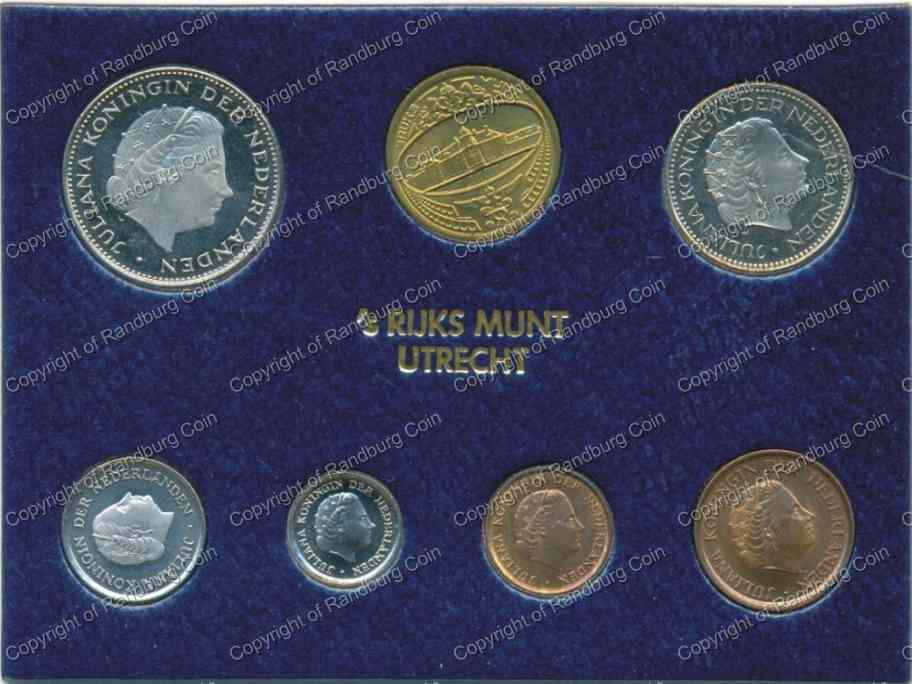 Netherlands Utrecht 1980 Mint set with medallion ob