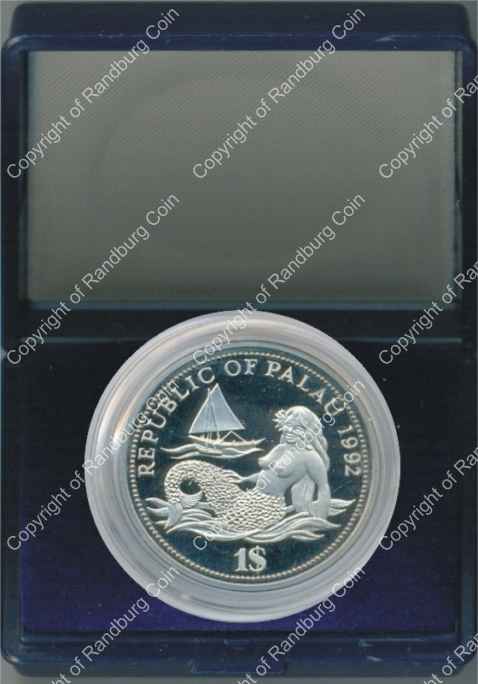 Palau 1992 1 dollar in box box ob1