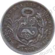 Peru_1906_silver_Fifth_Sol_ob