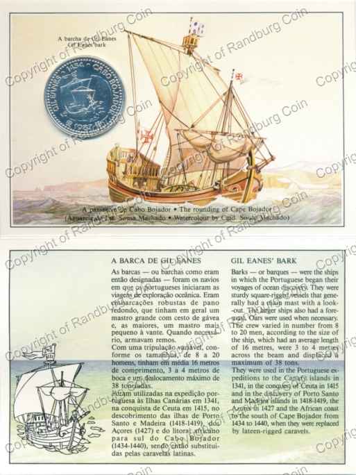 Portugal 1987 Africa Unveiled Cape Bojador Silver 100 Escudos ob