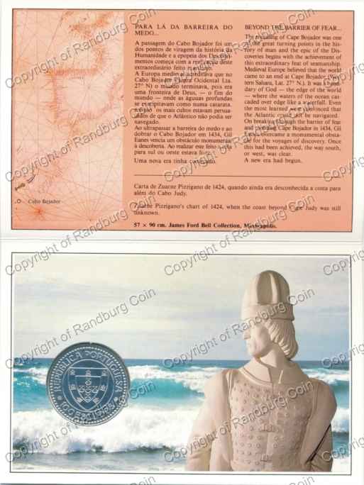 Portugal 1987 Africa Unveiled Cape Bojador Silver 100 Escudos rev
