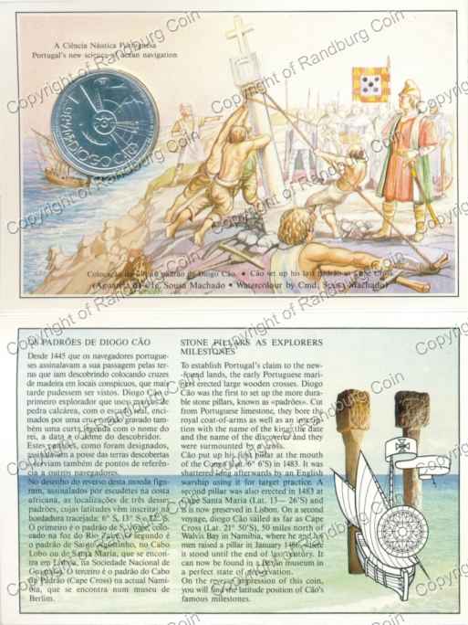 Portugal 1987 Africa Unveiled Cape Cross Silver 100 Escudos rev