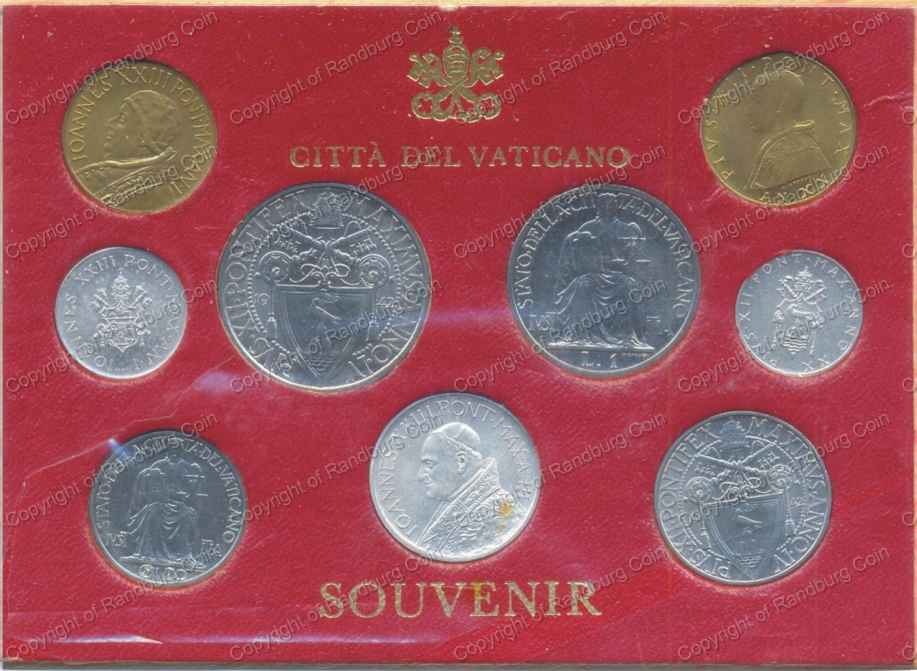 Vatican souvenir coin set ob2