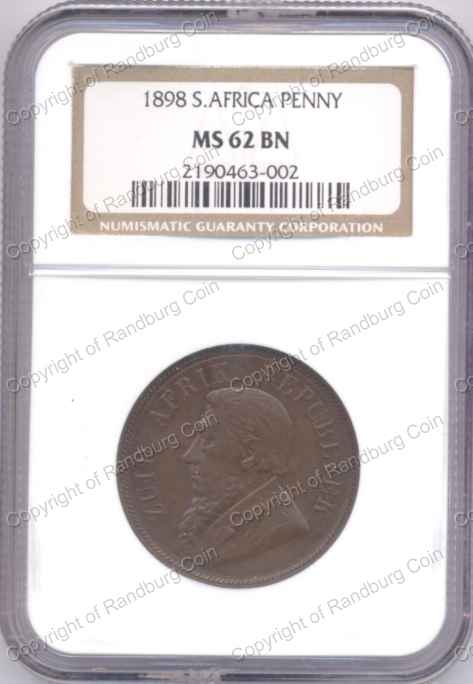 1898_ZAR_1_Penny_MS62_BN_ob