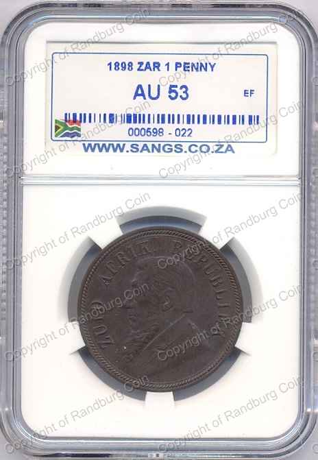 1898_ZAR_1_Penny_SANGS_AU53_ob