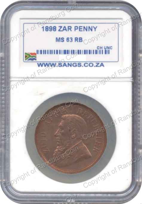 1898_ZAR_1_Penny_SANGS_MS63_RB_ob