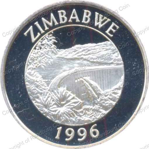 Zimbabwe 1996 Elephants 10 Dollars 1oz Silver Coin,Proof 